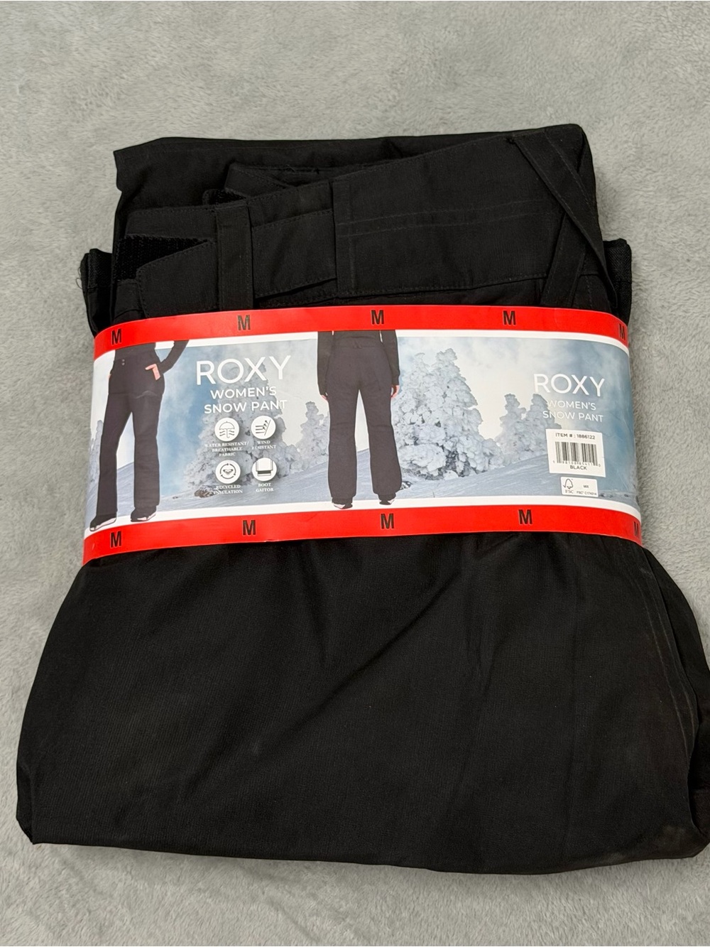 NEW Roxy DryFlight 10K Black Snow Pants Ski Snowboard Insulated Womens Medium